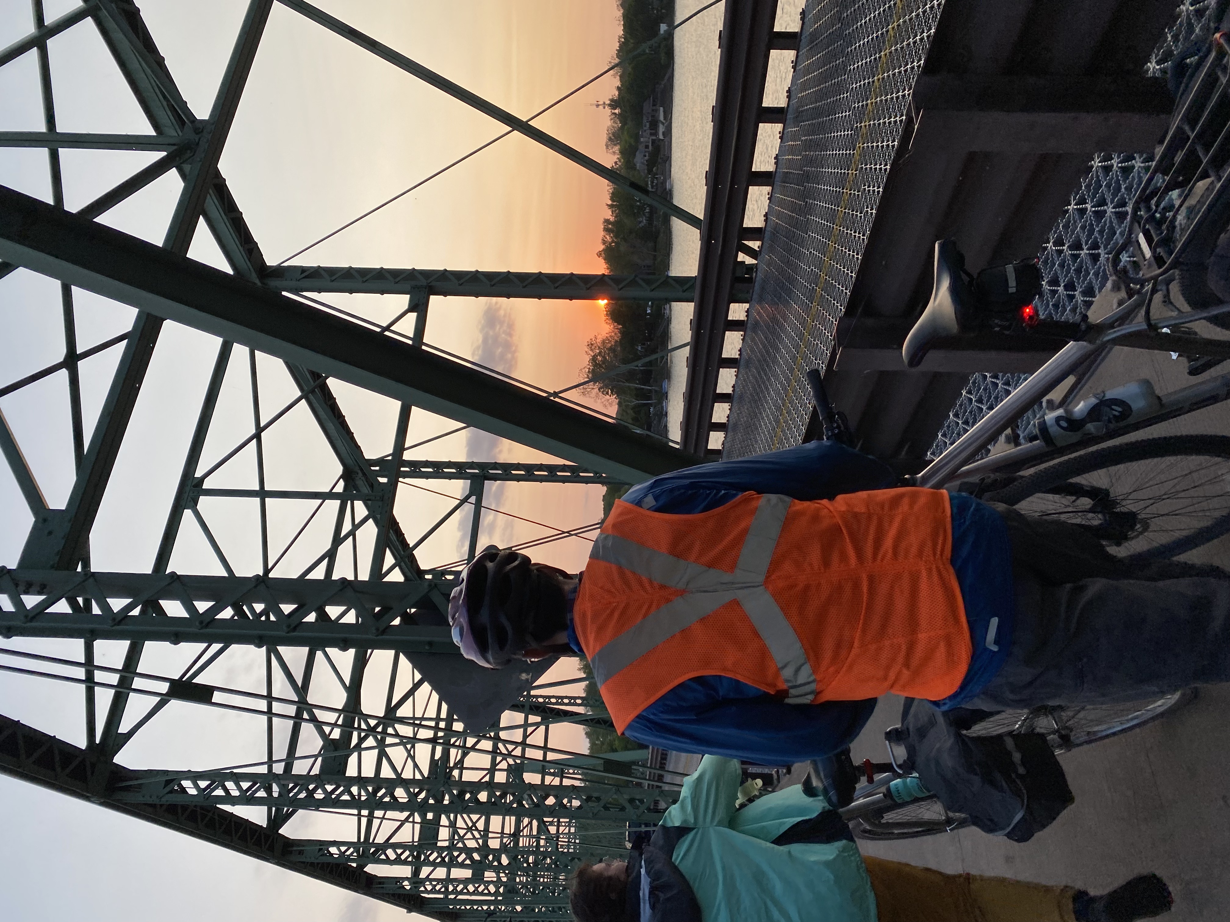 Sunset view from a bridge